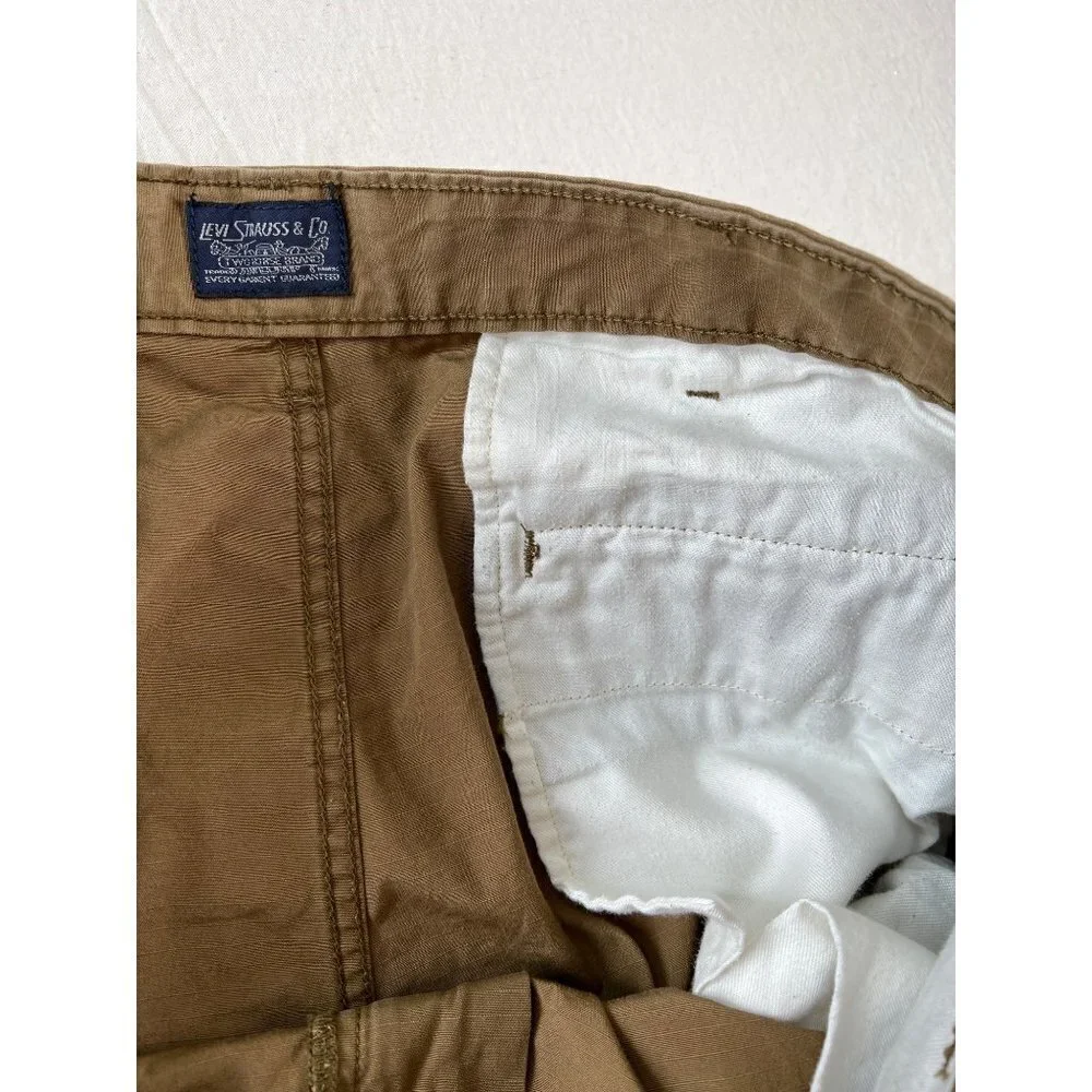 Levi Strauss & Co Mens Size 40 W Dark‎ Khaki Cargo Short Surplus Utility Cotton